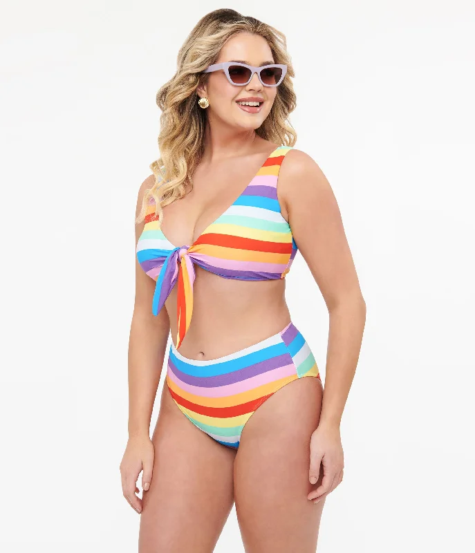 1970s-rainbow-stripe-two-piece-swim-set