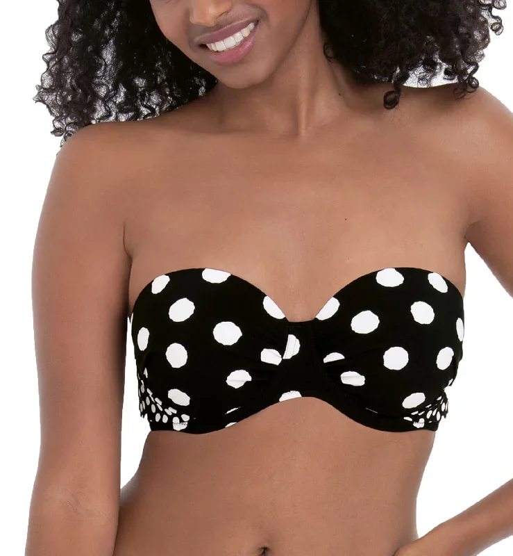 Anita Summer Dot Catalina Molded Underwire Bikini Top (8800-1)- Black/White