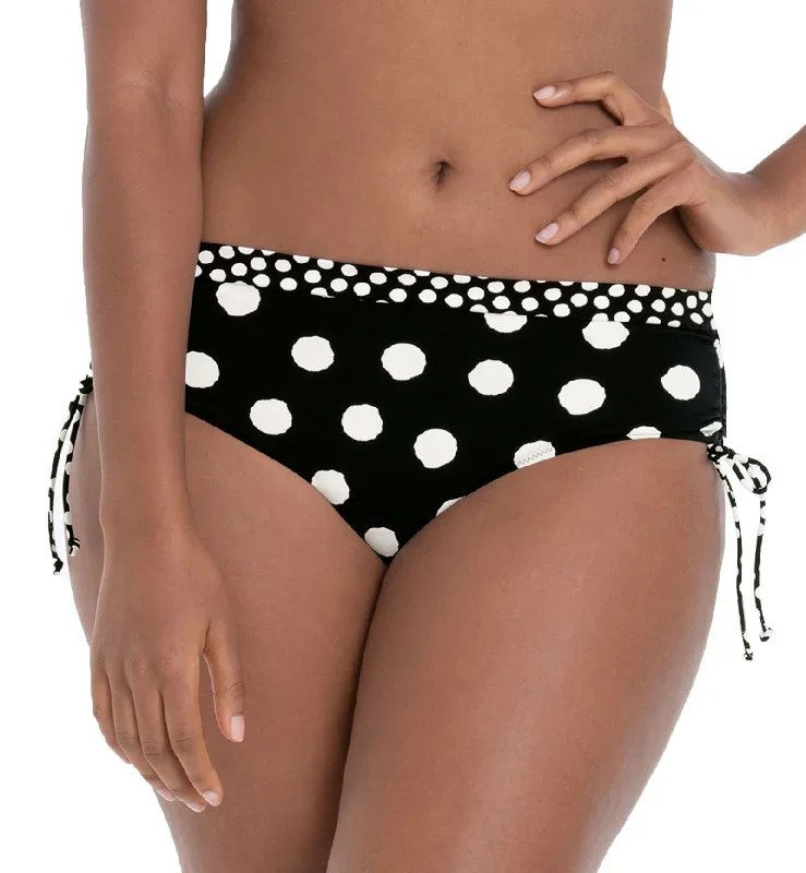 Anita Summer Dot Ebru Adjustable Side Hipster Swim Bottom (8810-0)- Black/White