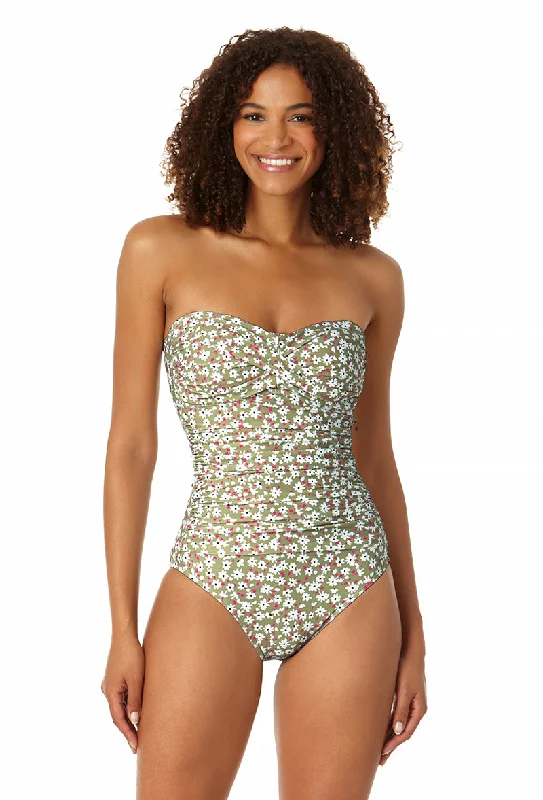 Anne Cole - Women's Twist Front Shirred One Piece Swimsuit