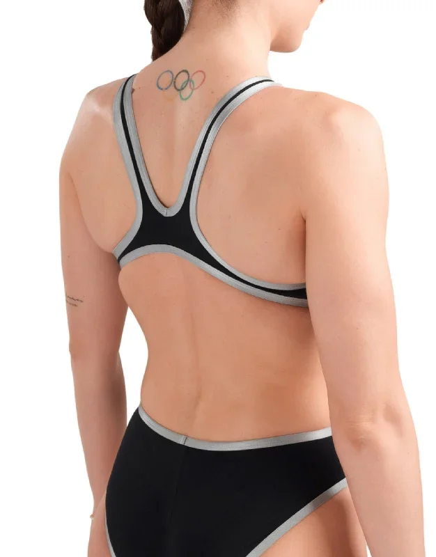 arena-womens-arena-one-big-logo-swimsuit-black-silver