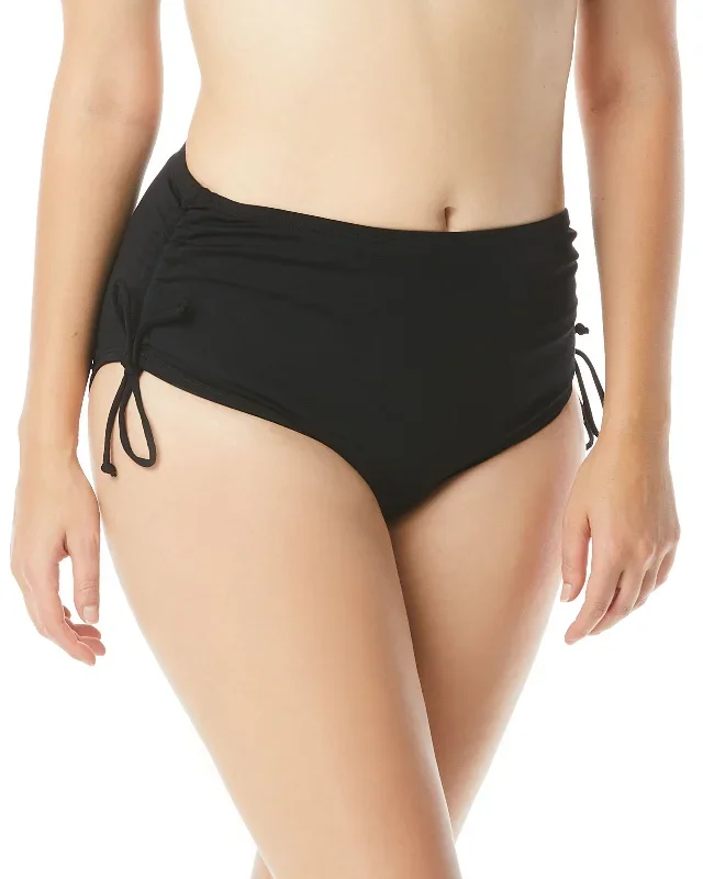 2024 Beach House Women's Plus Solid Plus Size Hayden Adjustable High Waist Bottom - Hw58013