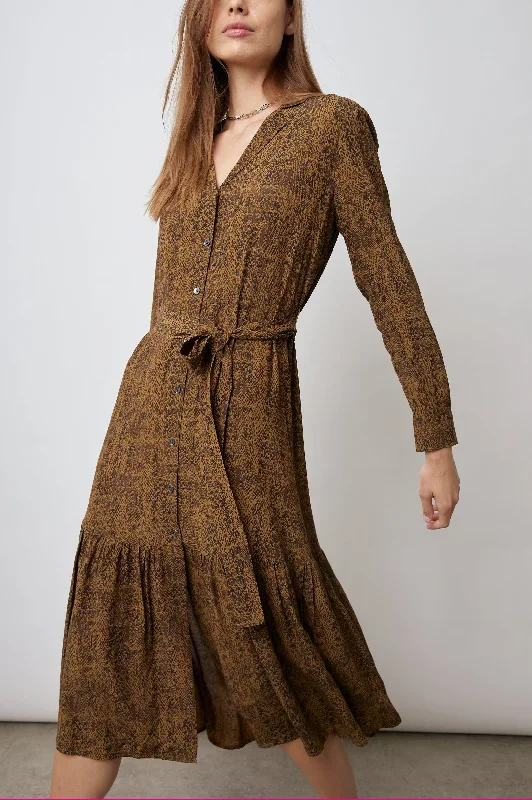 BEATRICE DRESS - SEPIA PYTHON