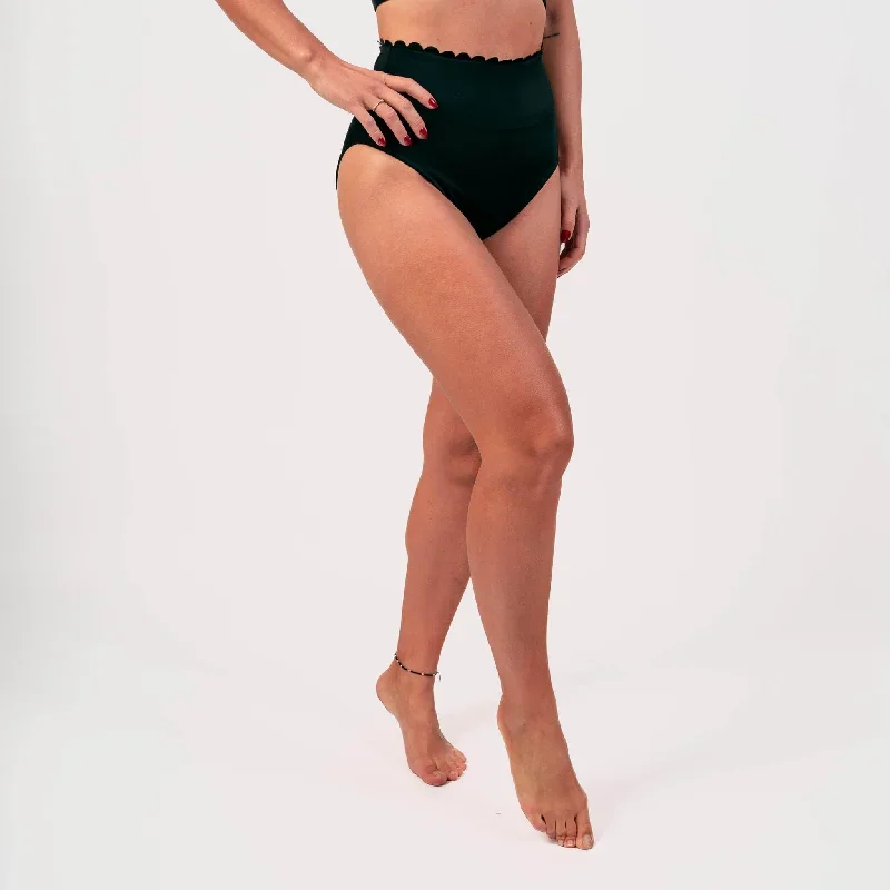 Black Wave Bikini Bottom