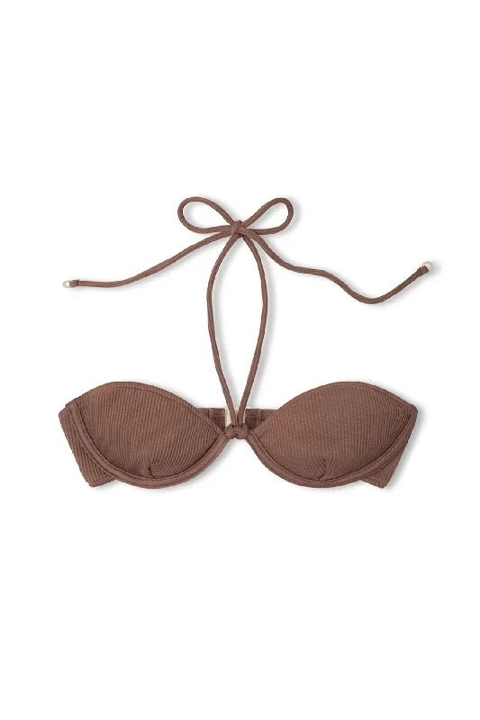 Chocolate Rib Balconette Bra Cup