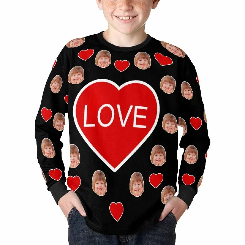 custom-face-love-kids-rib-cuff-long-sleeve-t-shirt