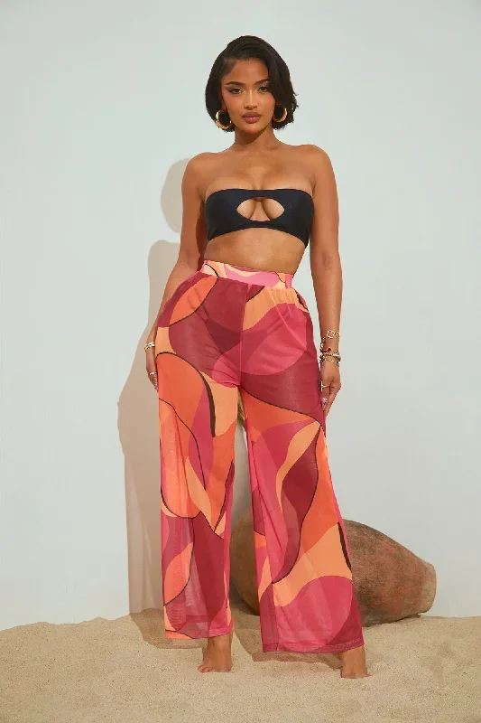 Dare To Dream Coverup Pant - Fuchsia/combo