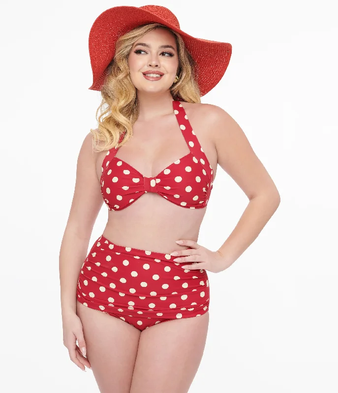 esther-williams-1950s-red-white-polka-dot-bikini-set