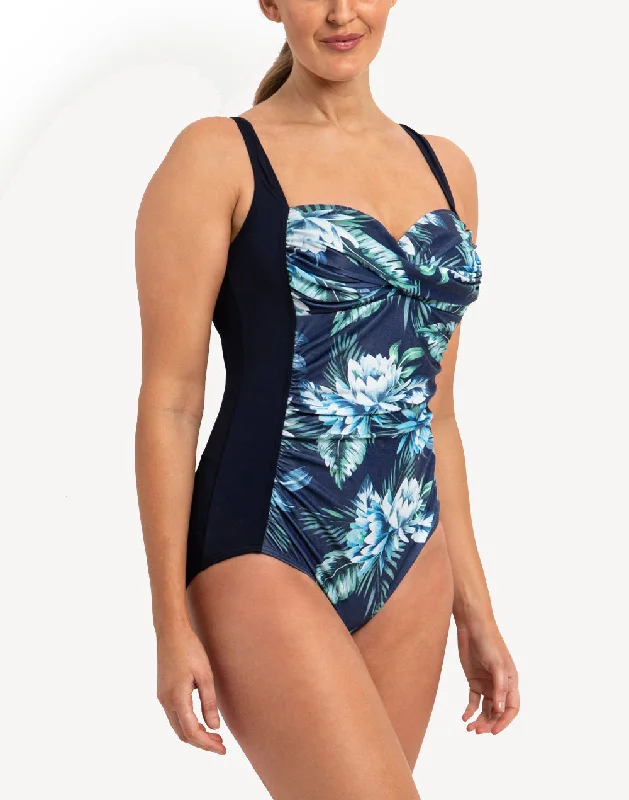 Lotus Cross Front D Cup Polyester One Piece