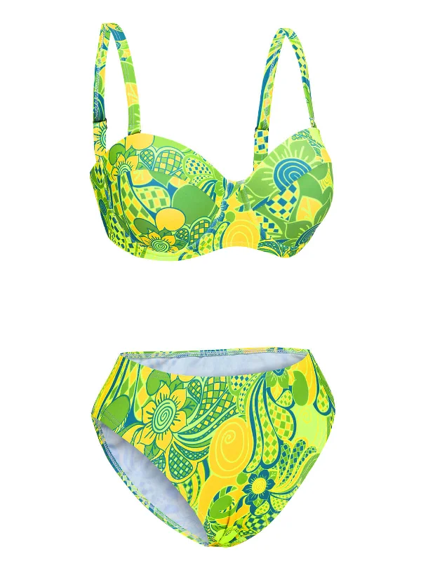 fluorescent-green-1950s-floral-bikini-set