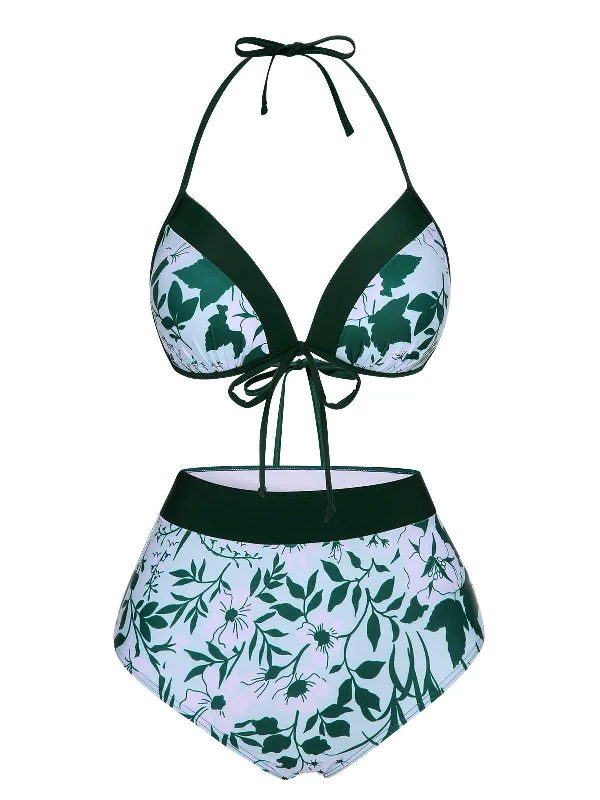 green-1950s-halter-plants-print-swimsuit-cover-up