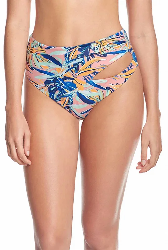 Joyful Cut Out High Waist Bottom In Multicolor