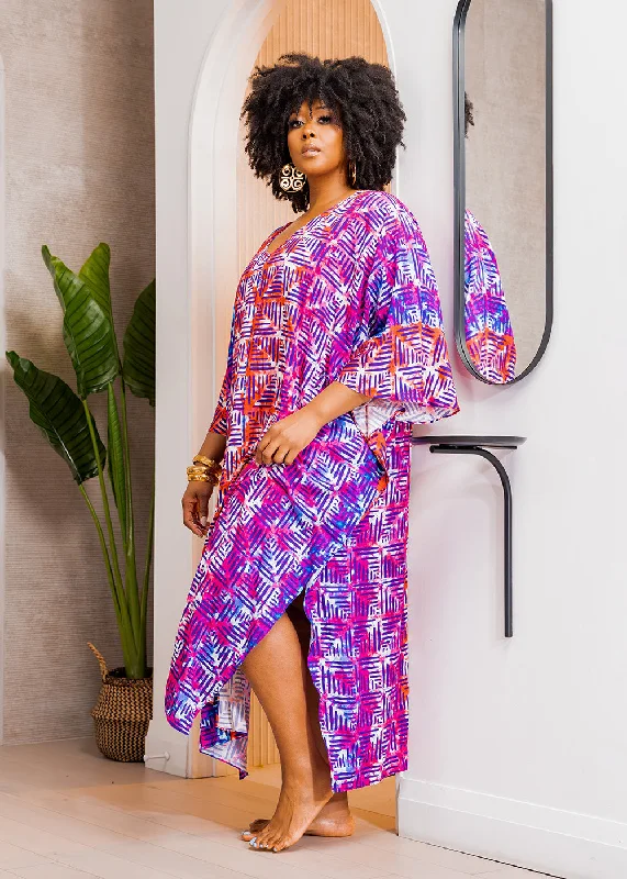 karimah-womens-african-print-kaftan-blue-raspberry-adire