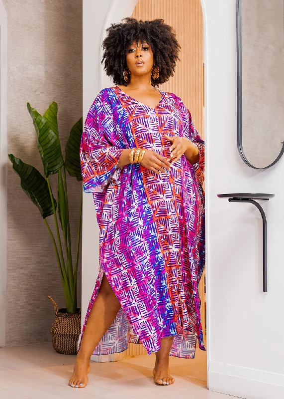 karimah-womens-african-print-kaftan-blue-raspberry-adire