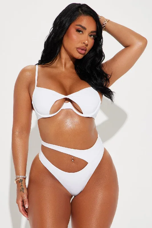 Katy Cutout 2 Piece Swimsuit - White