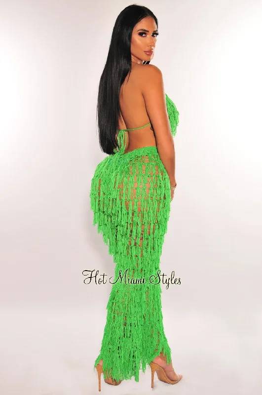 kelly-green-crochet-halter-fringe-pants-two-piece-set-cover-up