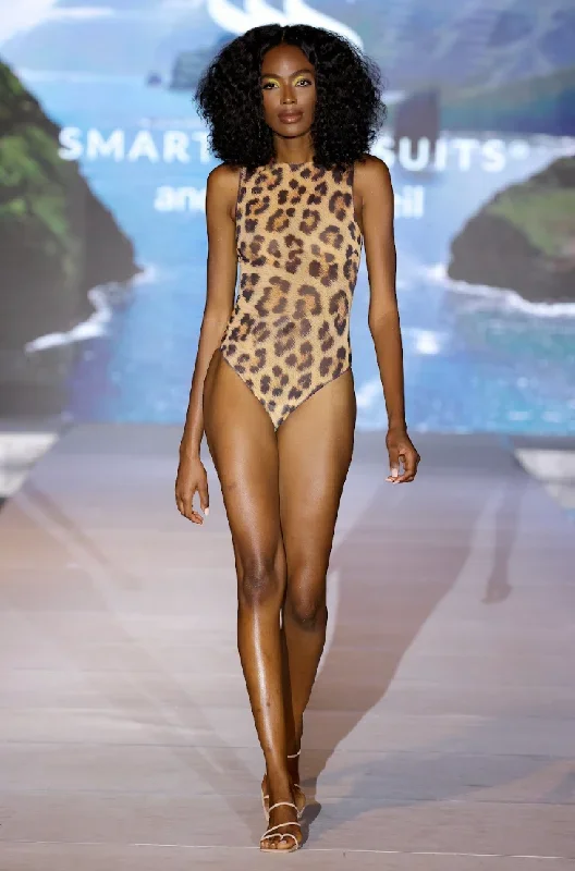 Leopard Sleeveless Swimsuit