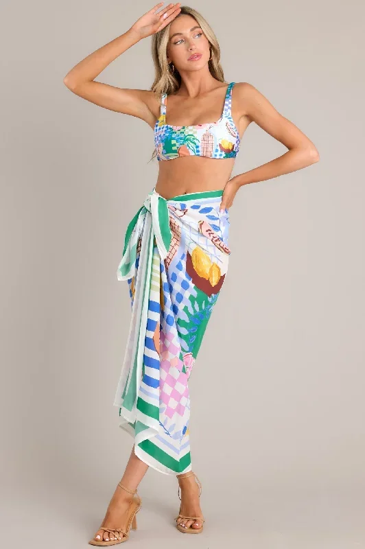 MINKPINK Al Fresco Blue Sarong