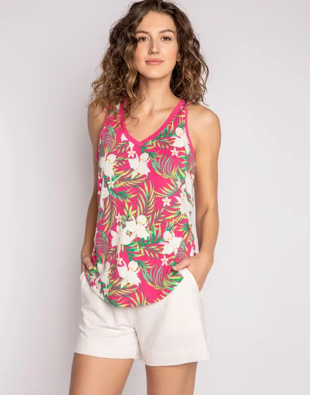 Playful Prints Tank by P.J. Salvage - Fuschia