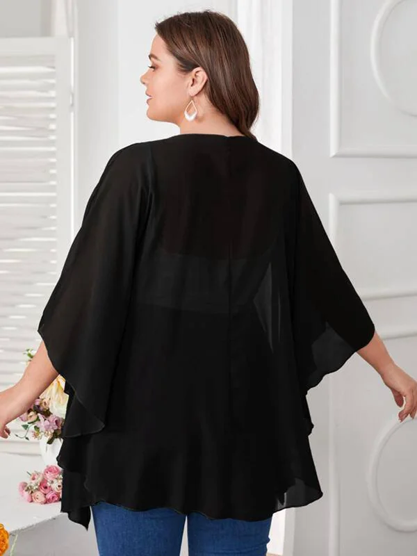 plus-size-black-1960s-solid-dolman-sleeve-loose-cover-up