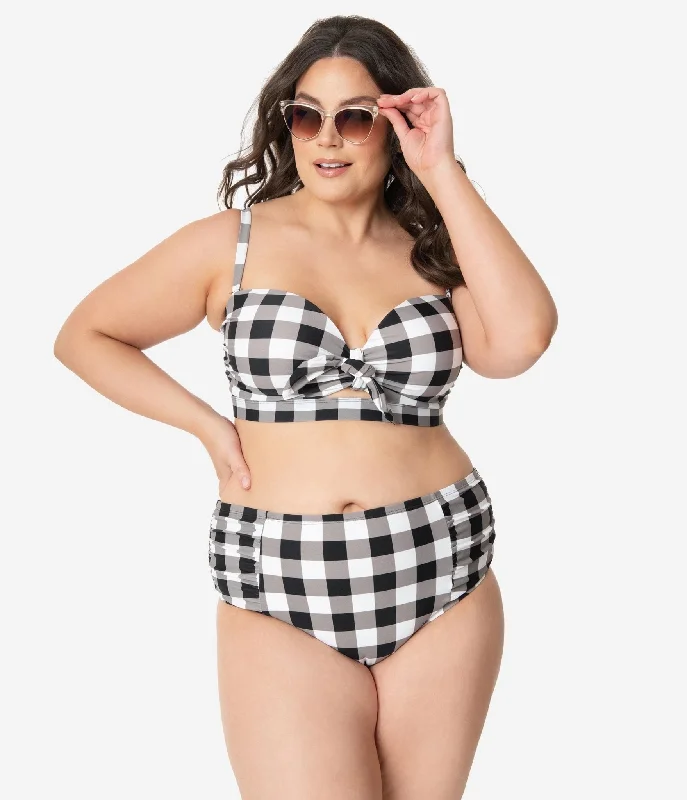 plus-size-retro-style-black-white-gingham-swim-bottom