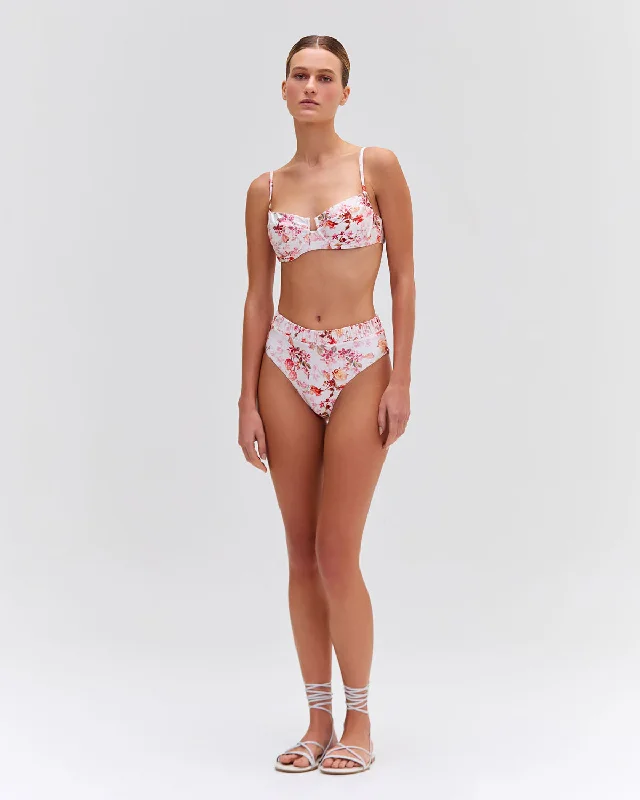 PREORDER: Floral Haze High Leg Bikini Bottom