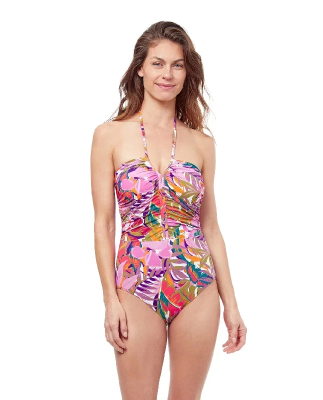 Profile By Gottex Tropikaia Bandeau One Piece Swimsuit