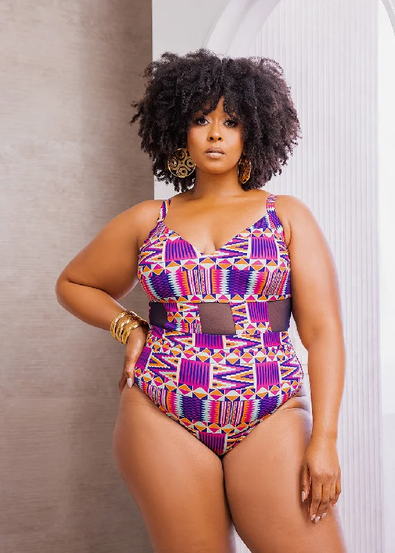 shadiya-womens-plus-african-print-swimsuit-mint-purple-kente