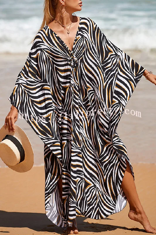 simple-unique-printed-pleated-front-slit-cover-up