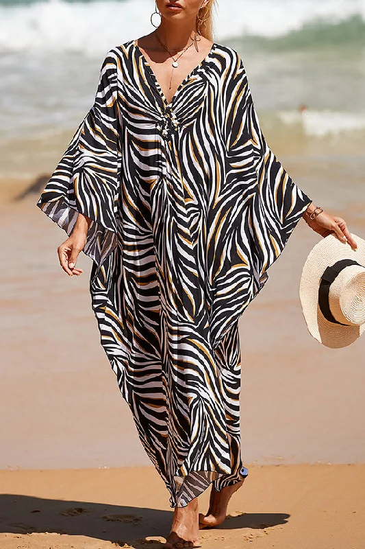 simple-unique-printed-pleated-front-slit-cover-up