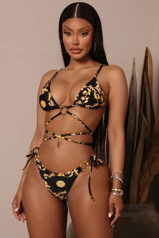 Sneaky Link Vacation 2 Piece Bikini - Black/Gold