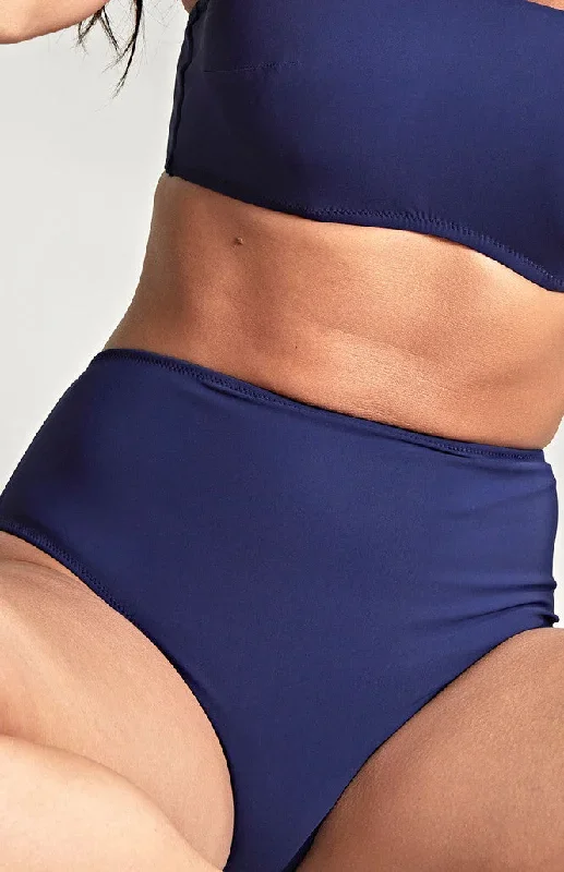 Azurro High Waist Brief - Navy