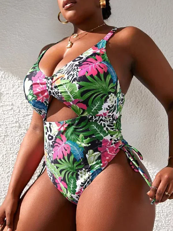 tropical-pattern-hollow-back-tie-strap-sexy-bikini