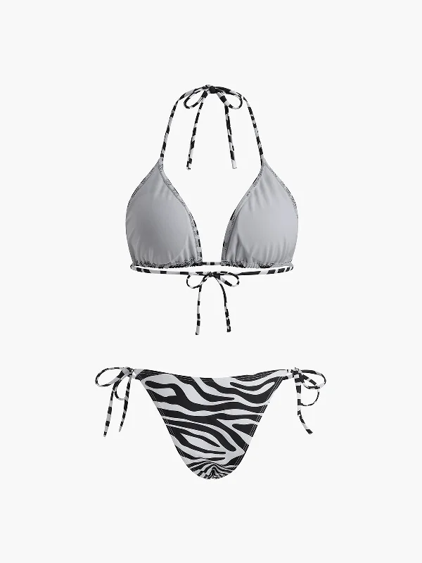 zebra-stripe-triangle-bikini-set