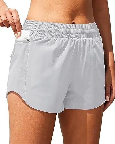 Zippered Pocket Quick Dry Workout Shorts